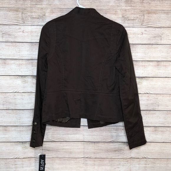 Apt.9 NWT BROWN Military Jean Jacket‎ - Picture 6 of 6